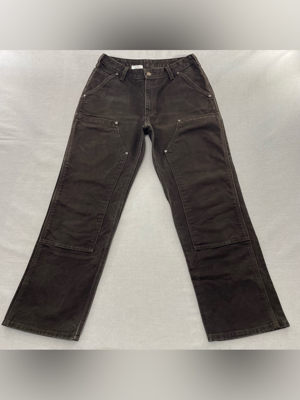 CARHARTT WB136 Womens Sz 8 / 30 (31x30) DKB Brown Duck Canvas Double Knee Pants